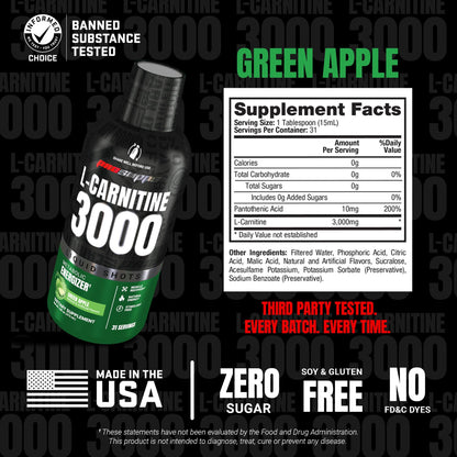 ProSupps L-Carnitine Liquid 3000, Stimulant-Free Liquid Shots for Men & Women - Clean Workout Drink for Energy, Performance & Muscle Recovery - No Sugar, No Carbs - 31 Servings, Berry