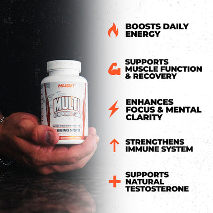 Huge Multi, Multivitamin for Men, High-Performance All-in-One Formula for Athletes & Bodybuilding, Vitamin & Mineral Replenishment, Supports Immune System & Healthy Hormone Levels (120 Capsules)