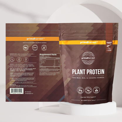 Primal Harvest Protein - Vegan Chocolate Protein Powder, Gluten & Dairy Free