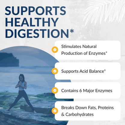 Equilife Daily Digestive Enzymes, Bromelain, Lactase & Lipase, 90 Capsules | Supports Healthy Digestion, Acid Balance & Nutrient Absorption | Allergen Free | Gluten Free | Vegan | Non-GMO