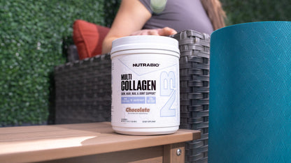 NutraBio Multi Collagen Powder - Hydrolyzed Collagen Peptides for Glowing Hair & Skin - Grass-Fed - Collagen Powder for Women and Men - 40 Servings- Unflavored