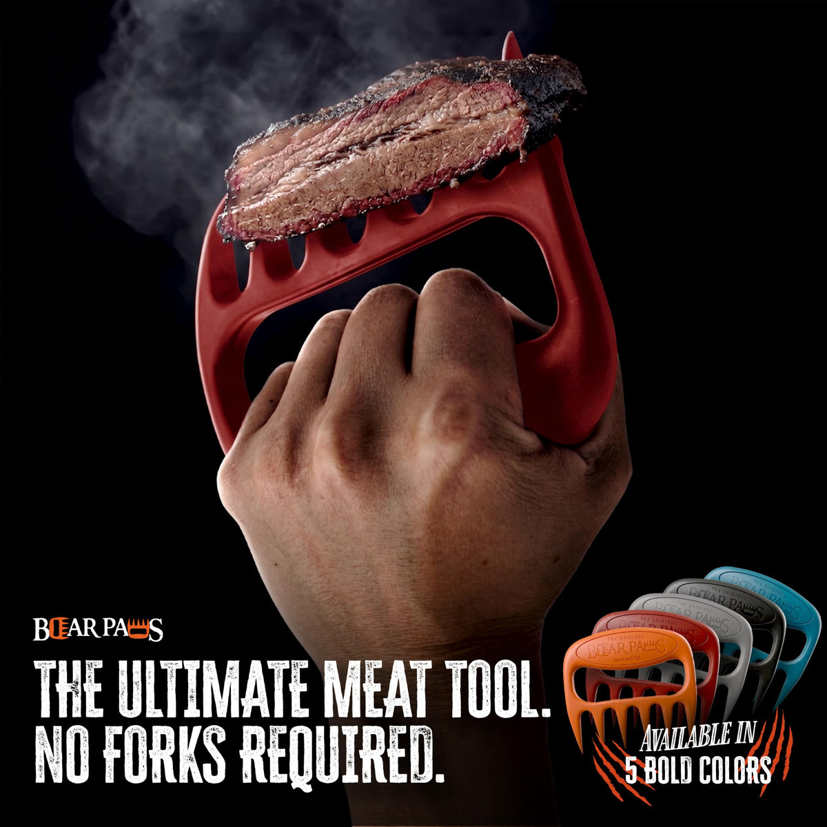 Bear Paws Meat Claws - The Original BBQ Meat Shredder Claws - Black