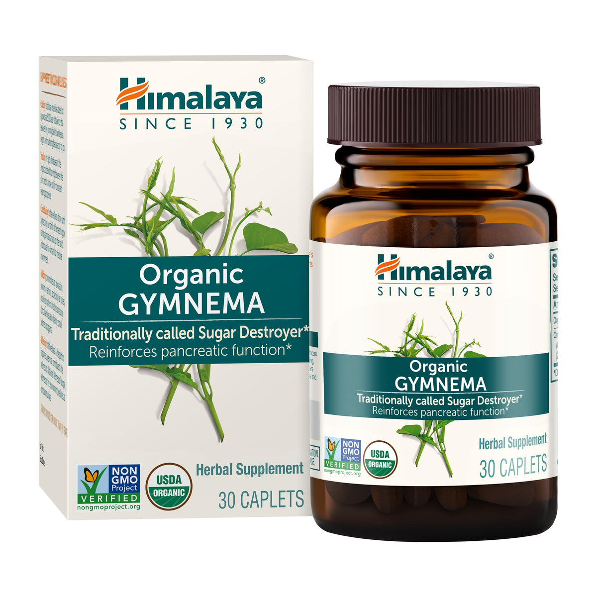 Himalaya USDA Organic Gymnema Sylvestre Supplement, 700mg, 60 Caplets