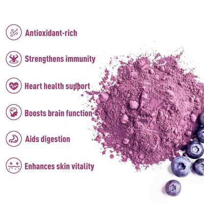 UNLEASH'D ORGANIC Organic Blueberry Juice Powder 16 oz – 100% Pure Natural Superfood, Rich in Antioxidants & Vitamins