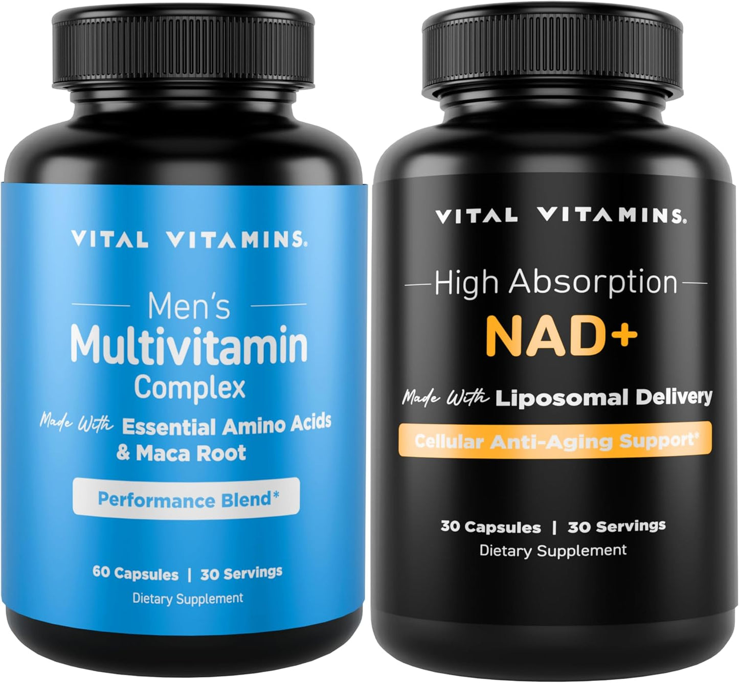 Vital Vitamins Men's Multivitamin Complex + NAD+ Supplement