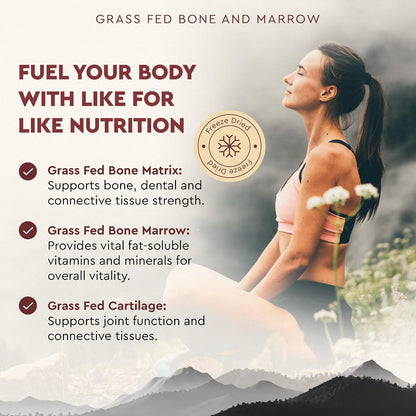 Ancestral Supplements Grass-Fed Beef Liver & Bone Marrow Capsules, 3000mg, Supports Energy, Digestion, Immunity, Skin, Oral Health, Joint Wellness, Non-GMO, Freeze-Dried, 180 Capsules