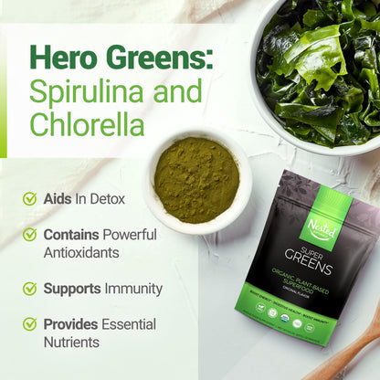 Super Greens Daily Greens Superfood Powder - Certified USDA Organic Green Powder