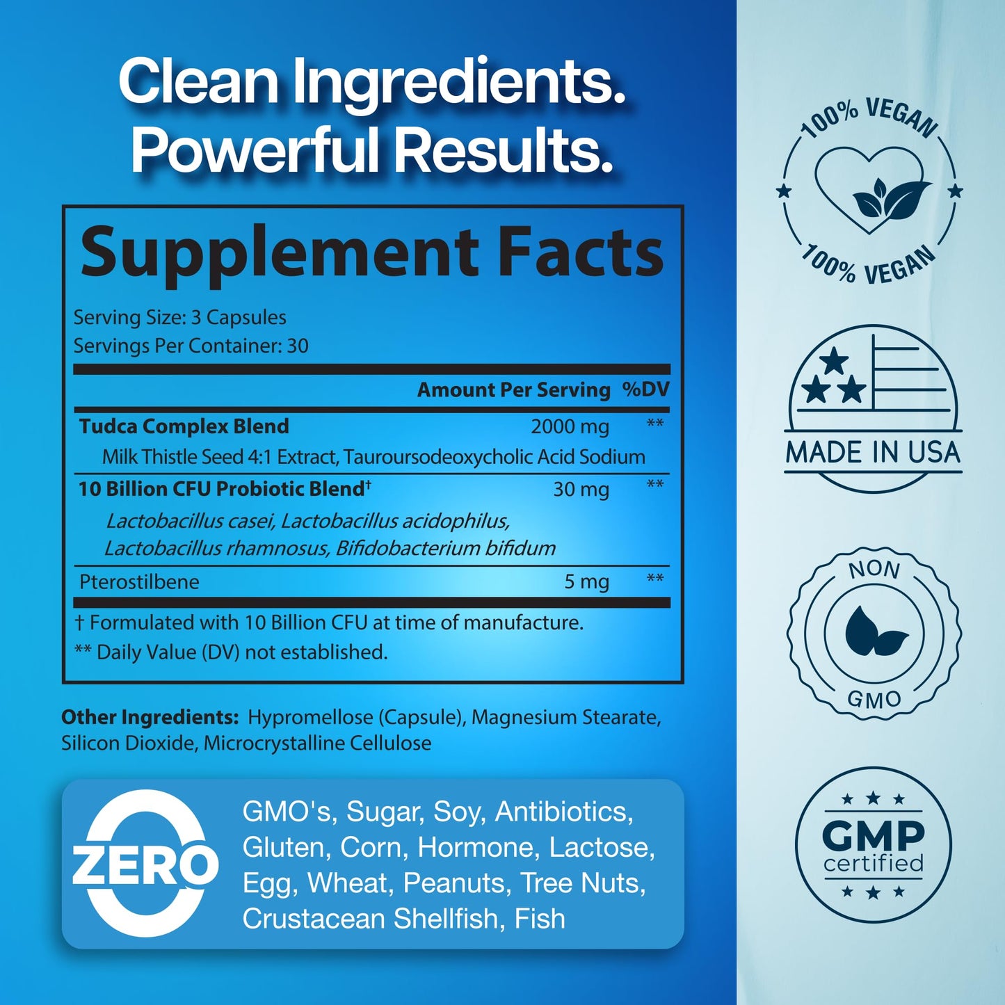 2000mg Advanced TUDCA Supplement - Max Absorption TUDCA Bile Salts with 4:1 Milk Thistle and Probiotics - Supports Liver Detox & Cleanse, Gallbladder, Gut & Kidney Health - 90 Vegan Capsules