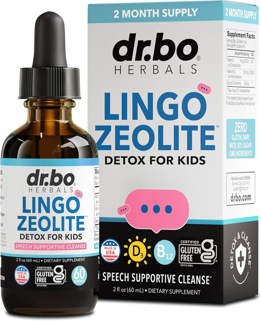 Zeolite Detox for Kids Lingo Drops - Natural Lingo Zeolite Drops for Kids Methylated B12 & D3 Advanced Clinoptilolite - Pure Extra Clinoptilolite Leap Liquid Detox Body Cleanse Supplement Ages 3+, 2oz