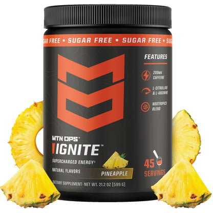 MTN OPS Ignite Energy Powder, Zero Sugar, Tiger's Blood