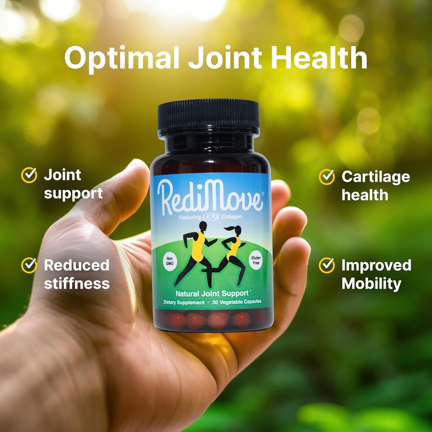 Natural Joint Support Supplement for Mobility, Gluten-Free | Eases Everyday Stiffness, Aches, and Joint Discomfort for Flexible Movement and an Active Lifestyle, 30-Day Supply