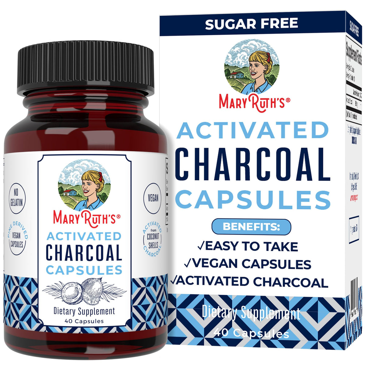 MaryRuth Organics Activated Charcoal Capsules | Supplement for Natural Detoxification 