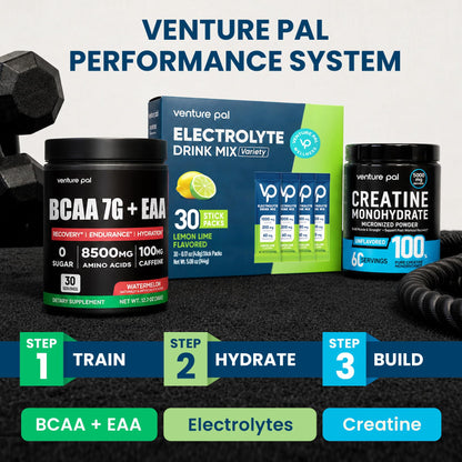 Venture Pal High Sodium Sugar-Free Electrolytes Powder Packets, 16 Sticks | Hydration Packets with Sodium, Potassium & Magnesium, Zero Calories, Keto, Vegan, and Paleo Friendly