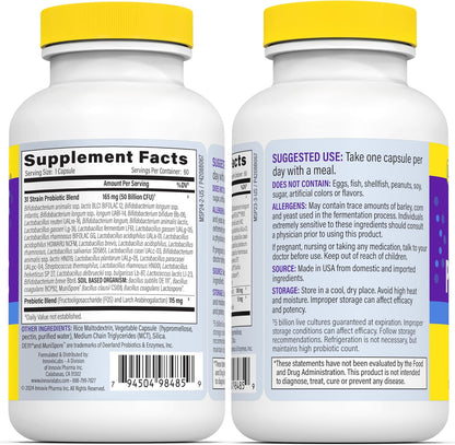 InnovixLabs Multi Strain Probiotics for Women & Men, 50 Billion CFU, 31 Probiotic Strains + Prebiotic Fiber, Helps Supports Immune & Gut Health, Non-GMO Probiotics for Digestive Health, 60-Day Supply