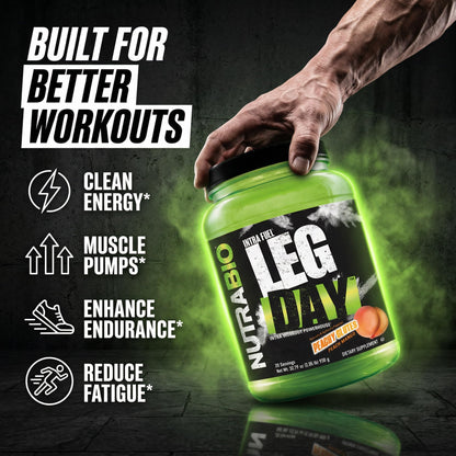 NutraBio Leg Day Intra Workout Powder – Advanced Carb Supplement with Cluster Dextrin & Electrolytes – Carb Powder with EAAs/BCAAs – Cyclic Dextrin for Performance – Cherry Lime, 20 Servings