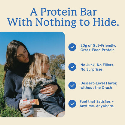 Equip Foods High Protein Prime Bars – Grass Fed Beef Protein, Collagen & Tallow – Gut Friendly, Gluten Free 20g Protein Bars - Only Real-Food Ingredients - Peanut Butter Chocolate, 12 Count