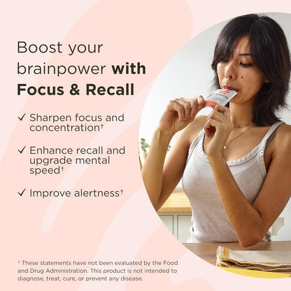 Healthycell Telomere Length + Focus & Recall Brain Supplement Bundle | Telomere Length Healthy Aging Supplement + Focus & Recall Brain Supplement for Memory, Focus & Concentration - Daily Duo