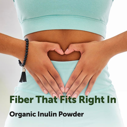 Micro Ingredients Organic Inulin FOS Fiber Powder, 2.2 lbs | Quick Water-Soluble Prebiotic | Natural Fiber for Smoothies & Drinks | Vegan Friendly, Dissolves Clear