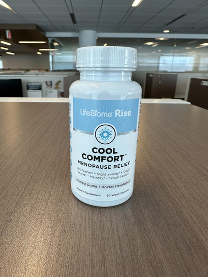 LifeBiome Rise Cool Comfort, Clinical Grade Menopause Relief, Doctor-Formulated, KSM-66 Ashwagandha