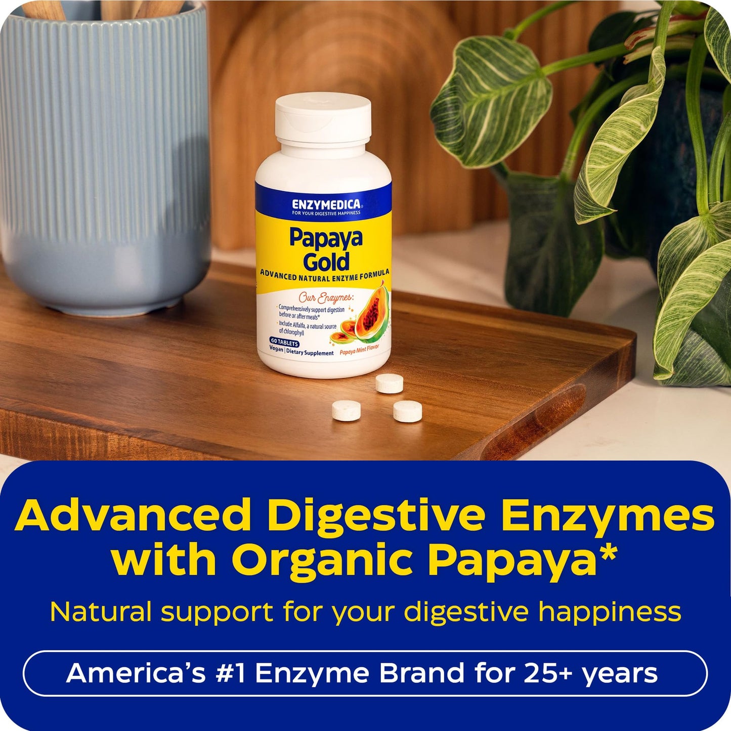 Enzymedica Papaya Gold - Papaya Enzymes Chewable - 120 Tablets