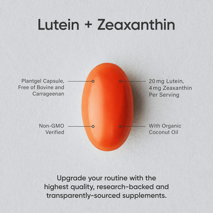 Sports Research Vegan Lutein + Zeaxanthin (20mg) with Organic Coconut