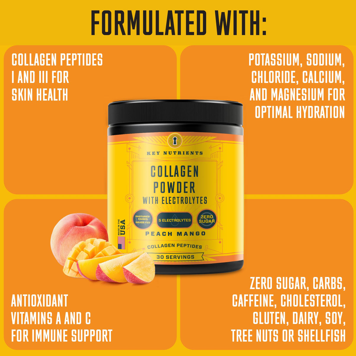 Collagen Peptides with Electrolytes Powder, Collagen Powder, Collagen Peptides Powder