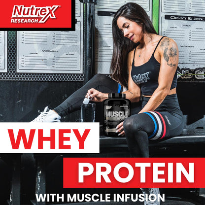 Nutrex Research Whey Protein Powder, Chocolate Muscle Infusion - and Bundle 90 Soft