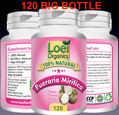120 Potent Pueraria Mirifica Herbal FEMINIZER Pills Female Breast Enlargement Ladyboy