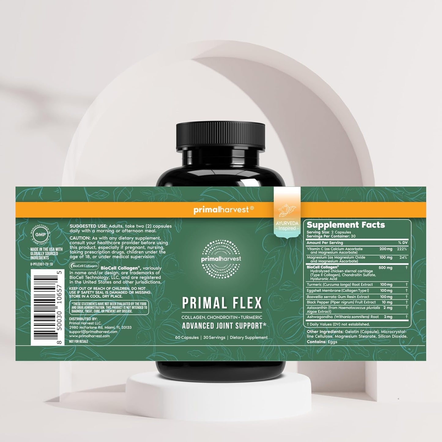 Primal Harvest Flex - Daily Supplement, Gluten & Dairy Free
