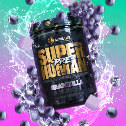 ALPHA LION Superhuman Pre Workout Powder, Beta Alanine, L-Taurine & Tri-Source Caffeine for Sustained Energy & Focus, Nitric Oxide & Citrulline for Pump (21 Servings, Sour Gummy Bear Flavor)