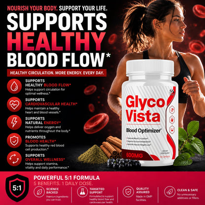 Glyco Vista Capsules, GlycoVista Blood Optimizer Supplement (60 Capsules)