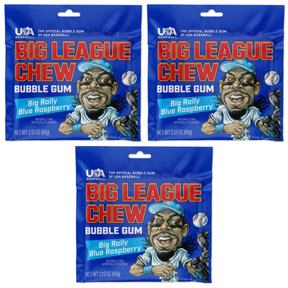 Big League Chew Original - Chewing Bubble Gum Pack of 3, 2.12 oz