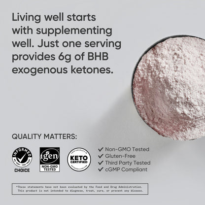 Sports Research Keto Plus Exogenous Ketones with goBHB - 30 Servings | Keto Electrolyte
