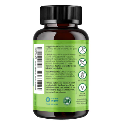 NATURELO Magnesium Glycinate Chelate Complex - 200 mg Magnesium with Organic Vegetables to Support Sleep, Calm, Muscle Cramp & Stress Relief - Gluten Free, Non GMO - 120 Capsules