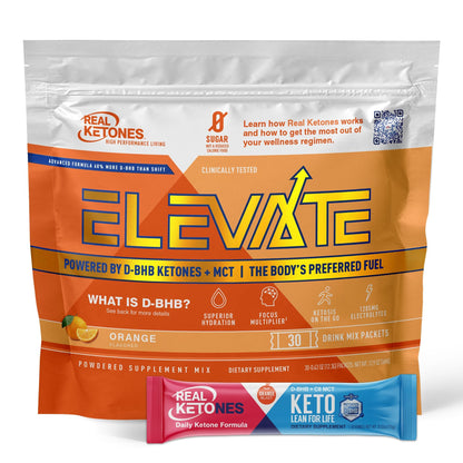 MCT & BHB Exogenous Ketones Drink Mix Packets - Real Ketones Elevate Keto Electrolytes 