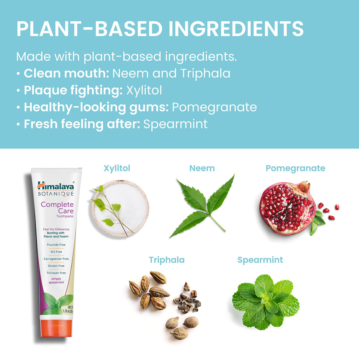 Himalaya Botanique Complete Care Toothpaste, Herbal Variety 4 Pack, 5.29 oz