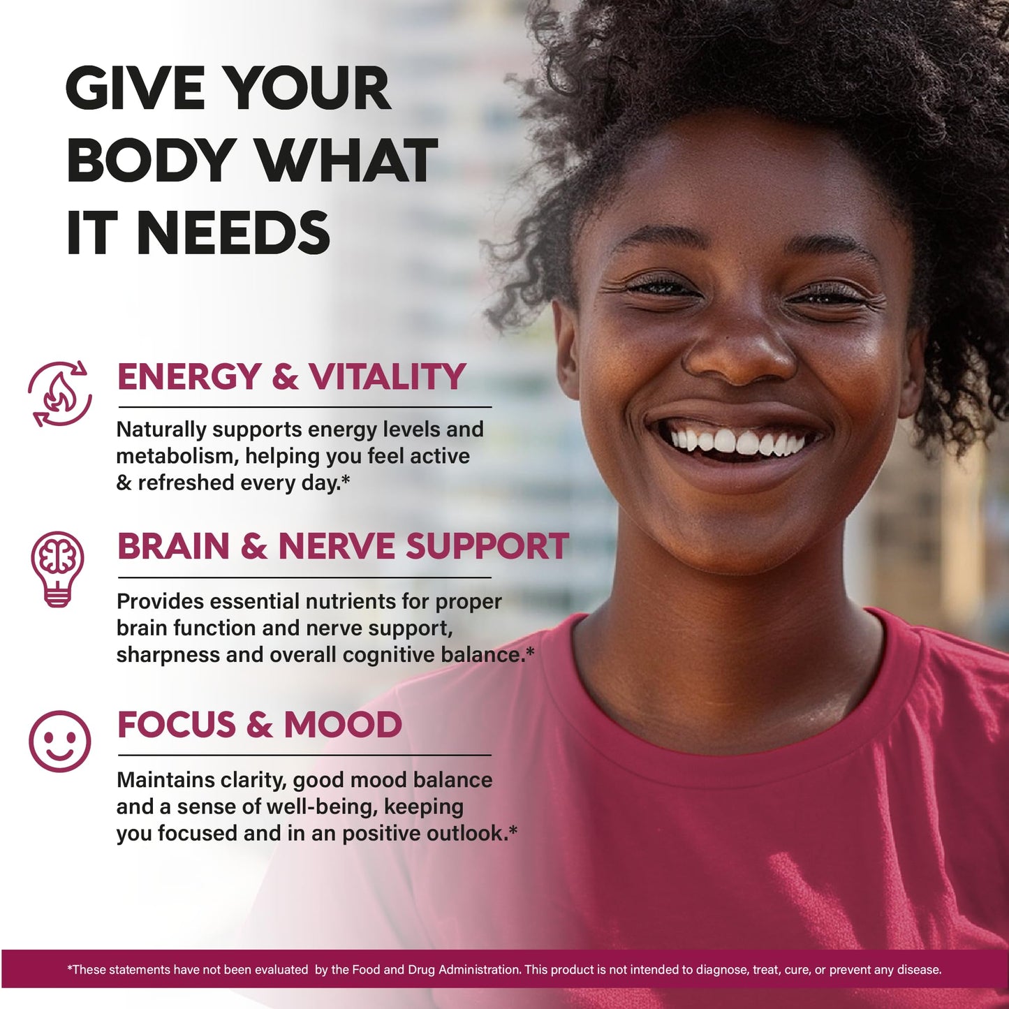 Vitamin B Complex for Men & Women - Made in USA - 11-in-1 B-Complex: B1, B2, B3, B5, B6, B7, B8, B9, B12 with Vitamin C, Choline, Inositol - Energy, Brain & Heart Support Supplement, 60 Vegan Capsules