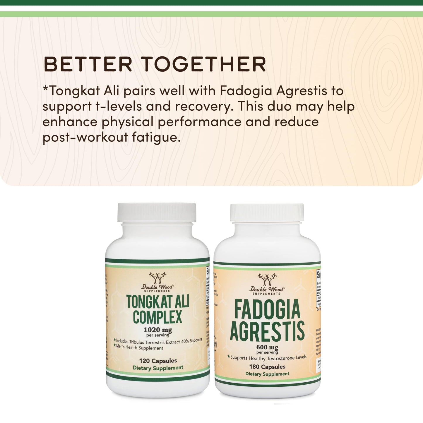 Tongkat Ali Extract - Ultra High Potency 200:1 - for Men (Longjack) Eurycoma Longifolia, 1000mg per Serving, 120 Capsules - with 20mg Tribulus Terrestris (Third Party Tested) by Double Wood