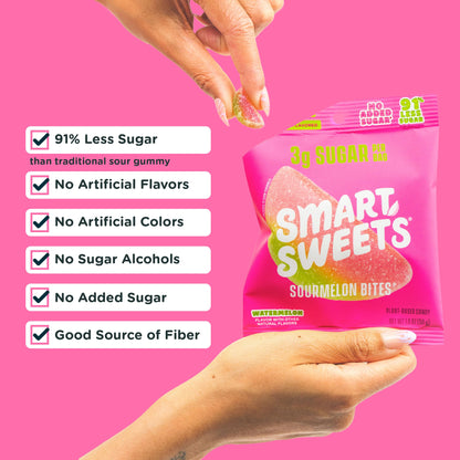 SmartSweets Sweet Fish, Low Sugar Gummy Candy (3g), Low Calorie (130), Gluten-Free -1.8oz (Pack of 12) Packaging may vary