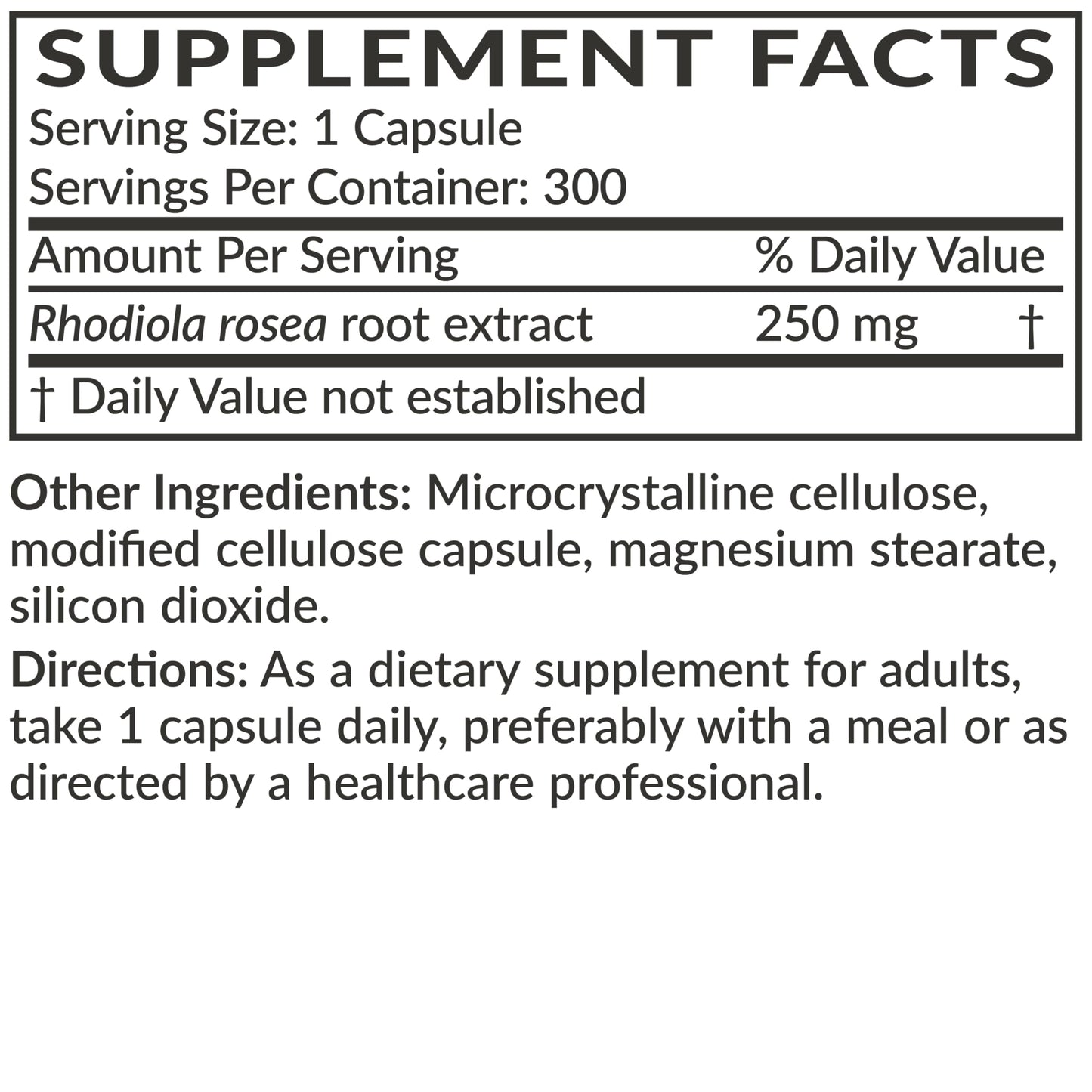 Futurebiotics Rhodiola Rosea Powder Adaptogenic Herb Vegetarian Capsules, 60 Count