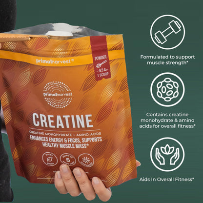 Primal Harvest Creatine - Daily Powdered Supplement, Gluten, Dairy & Soy Free