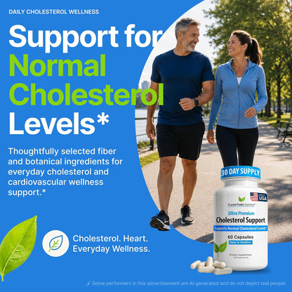 Cholesterol Supplement - All-Natural Ingredients to Support Normal Colesterol Levels. Supports Optimal Circulation. 60 Capsules