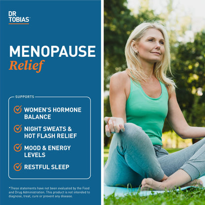Dr. Tobias Menopause Relief Supplement with Black Cohosh, Soy Isoflavones, and Don Quai
