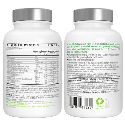 Igennus Methylated Kids Multivitamin Gummies, Age 4+, 90 Gummies | Clean Label & Third Party Tested, No Artificial Sweeteners or Flavors, Sugar Free, Natural Berry Flavor, Non-GMO, Halal