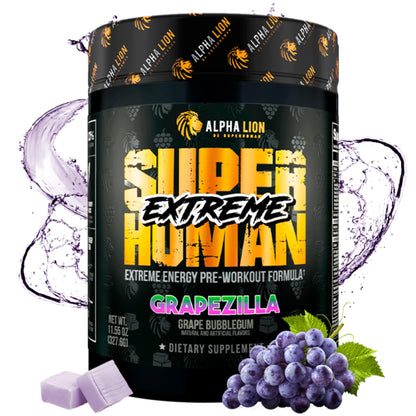 ALPHA LION Superhuman Extreme High Stim Pre Workout Powder, Beta Alanine, L-Taurine & 356mg Tri-Source Caffeine for Sustained Energy, Nitric Oxide & Citrulline for Pump (21 Servings, Slaughtermelon)