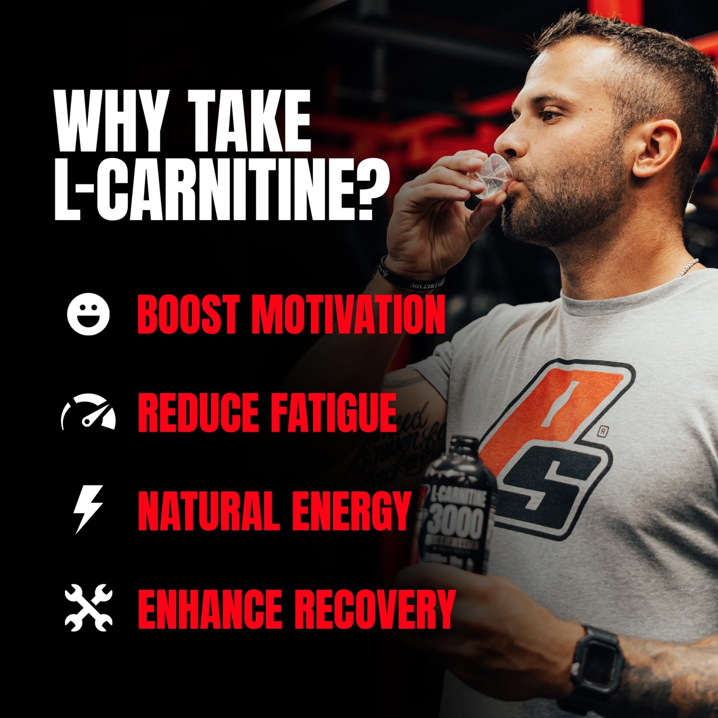 ProSupps L-Carnitine Liquid 3000, Stimulant-Free Liquid Shots for Men & Women - Clean Workout Drink for Energy, Performance & Muscle Recovery - No Sugar, No Carbs - 31 Servings, Berry