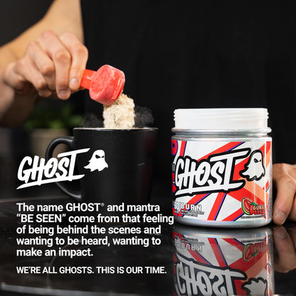 GHOST Burn Weight Management Powder, Kiwi Strawberry (60 Servings) - Metabolism & Energy Support Supplement for Men & Women - Natural Caffeine, L-Carnitine & L-Tyrosine - Soy & Sugar-Free, Vegan