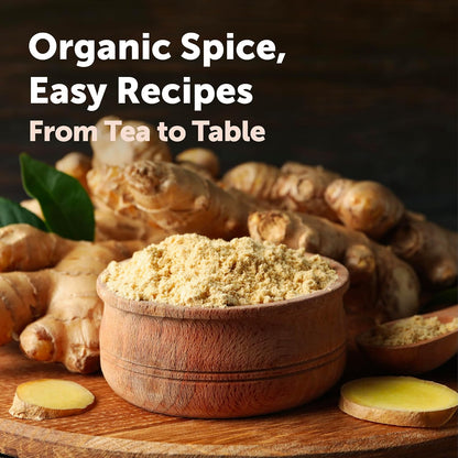 Organic Ginger powder, 2lbs (32oz) | Premium Source for Spice & Seasoning | Great for Baking, Cooking & Tea | Additive Free, Non-GMO, Bulk Supply