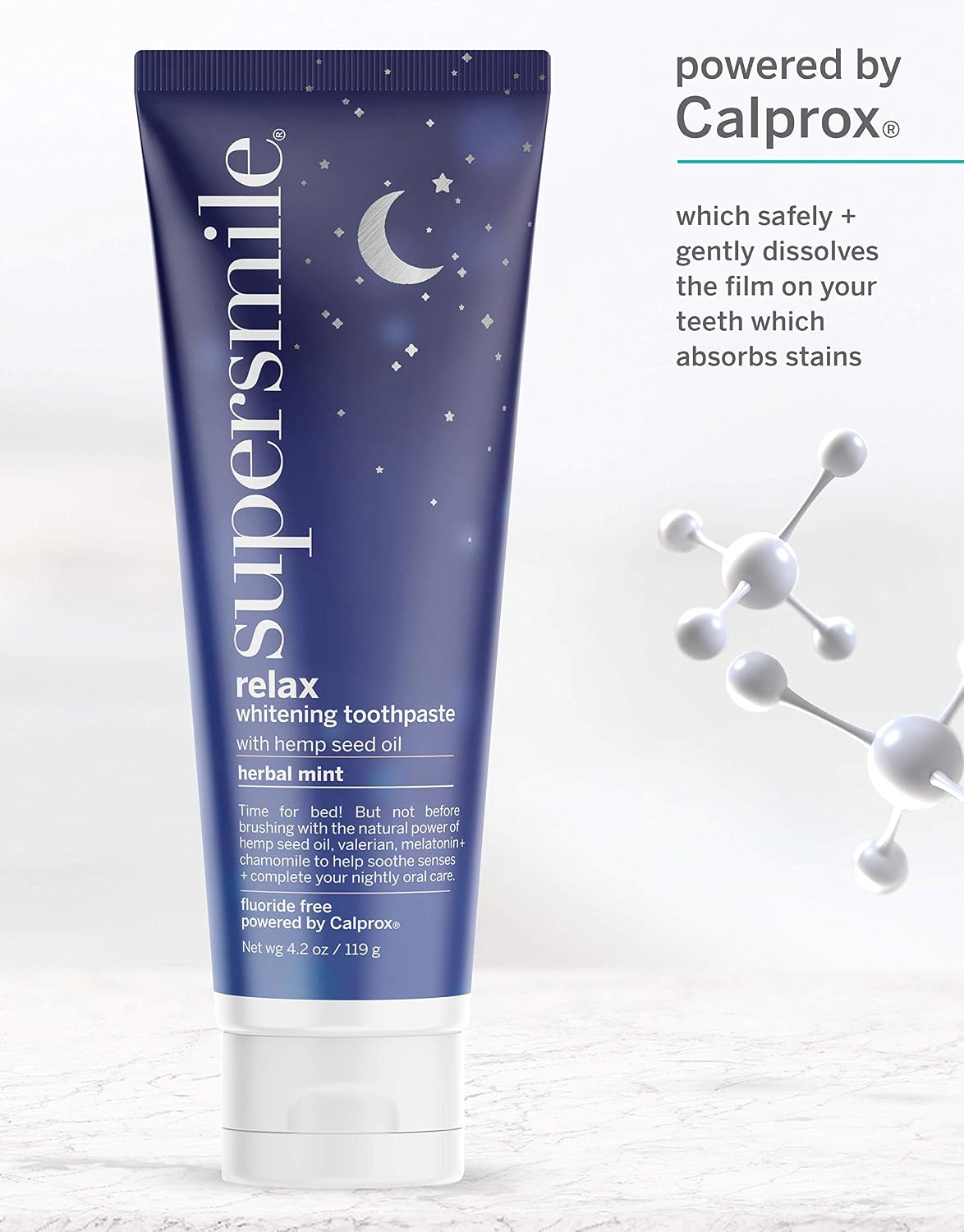 Supersmile Relax Calming Herbal Mint Whitening Toothpaste, 4.2 Oz