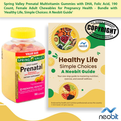 Spring Valley Prenatal Multivitamin Gummies with DHA, Folic Acid, 190 Count, Female Adult Chewables